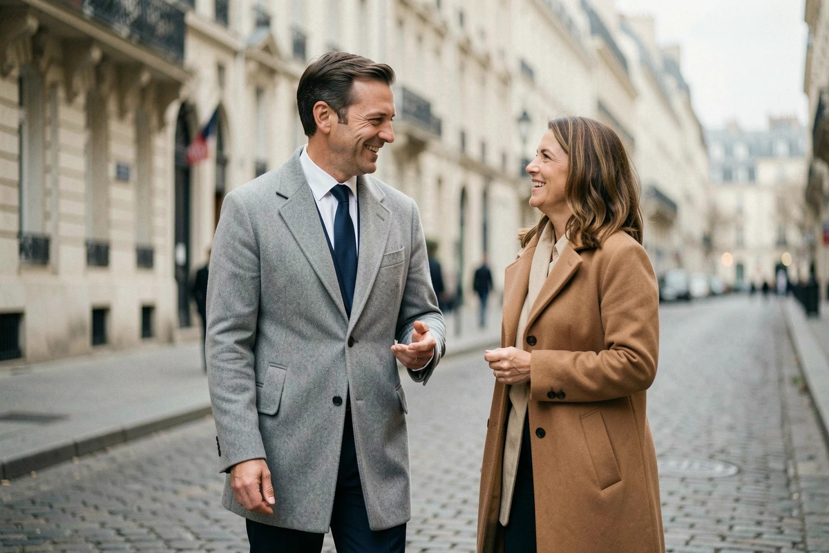 François-Xavier Bellamy en couple se promenant dans les rues de Paris, aperçu de sa vie personnelle et sentimentale en 2026