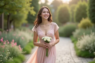 Robe élégante pour invitée à un mariage d'été