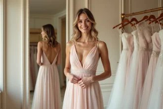 Robe cintrée mettant en valeur une silhouette en sablier