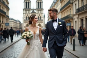 Photographe capturant des moments précieux lors d'un mariage à Paris