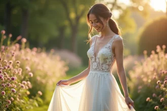 Robe de mariage élégante mettant en valeur la personnalité de la mariée
