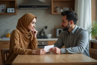 Femme réfléchissant aux responsabilités financières dans le couple