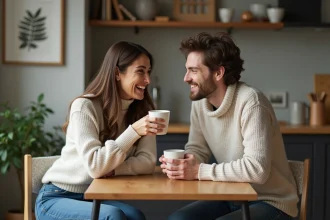 Deux brosses à dents dans un gobelet partagé