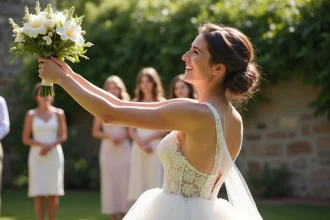 Lancer de bouquet avec une playlist musicale inspirante