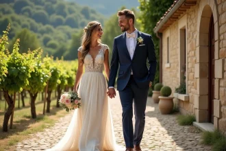 Photographe capturant des émotions authentiques lors d'un mariage en Dordogne