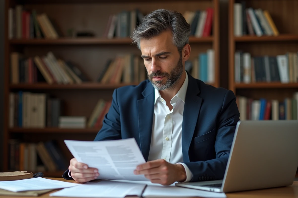 Journaliste masculin travaillant dans un bureau éditorial moderne, illustrant la frontière entre vie professionnelle et vie privée dans les médias